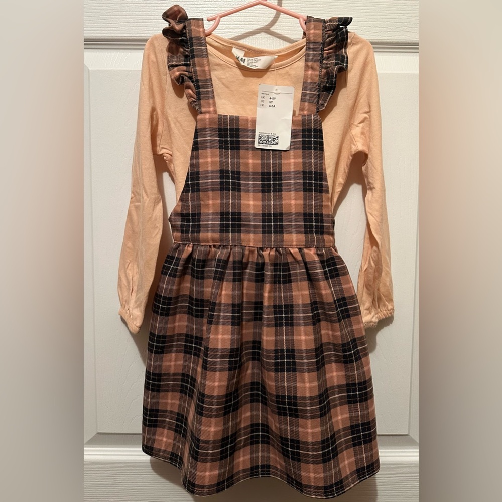 H&M Plaid Dress with Ruffles